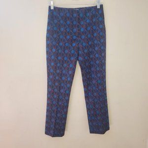 Prada - Straight Leg Pattern Print Black Multi-Color Pants Sz 36
